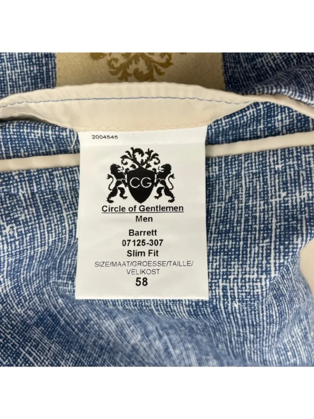 Circle Of Gentlemen Men’s Performance Stretch Travel Blazer Blue • 48S US--58 EU